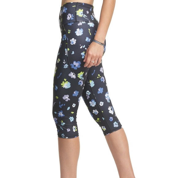 CHAMPION Women's Sport Floral Print Knee Tight Size Small NEW - Picture 2 of 12